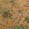 Vintage Isparta Turkish Area Rug 6x10 ft — Green & Brown Floral