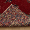 Vintage Isparta Turkish Area Rug 6x9 ft — Red & Blue Floral