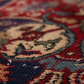 Vintage Isparta Turkish Area Rug 6x9 ft — Red & Blue Floral