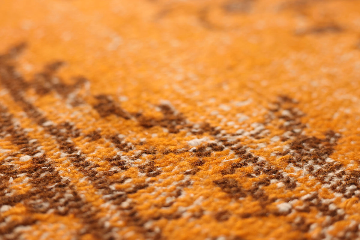 Vintage Manisa Turkish Area Rug 5x9 ft — Orange Overdyed