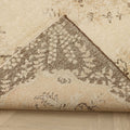 Vintage Isparta Turkish Area Rug 4x8 ft — Beige Floral (No. 40350)