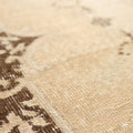 Vintage Isparta Turkish Area Rug 4x8 ft — Beige Floral (No. 40350)