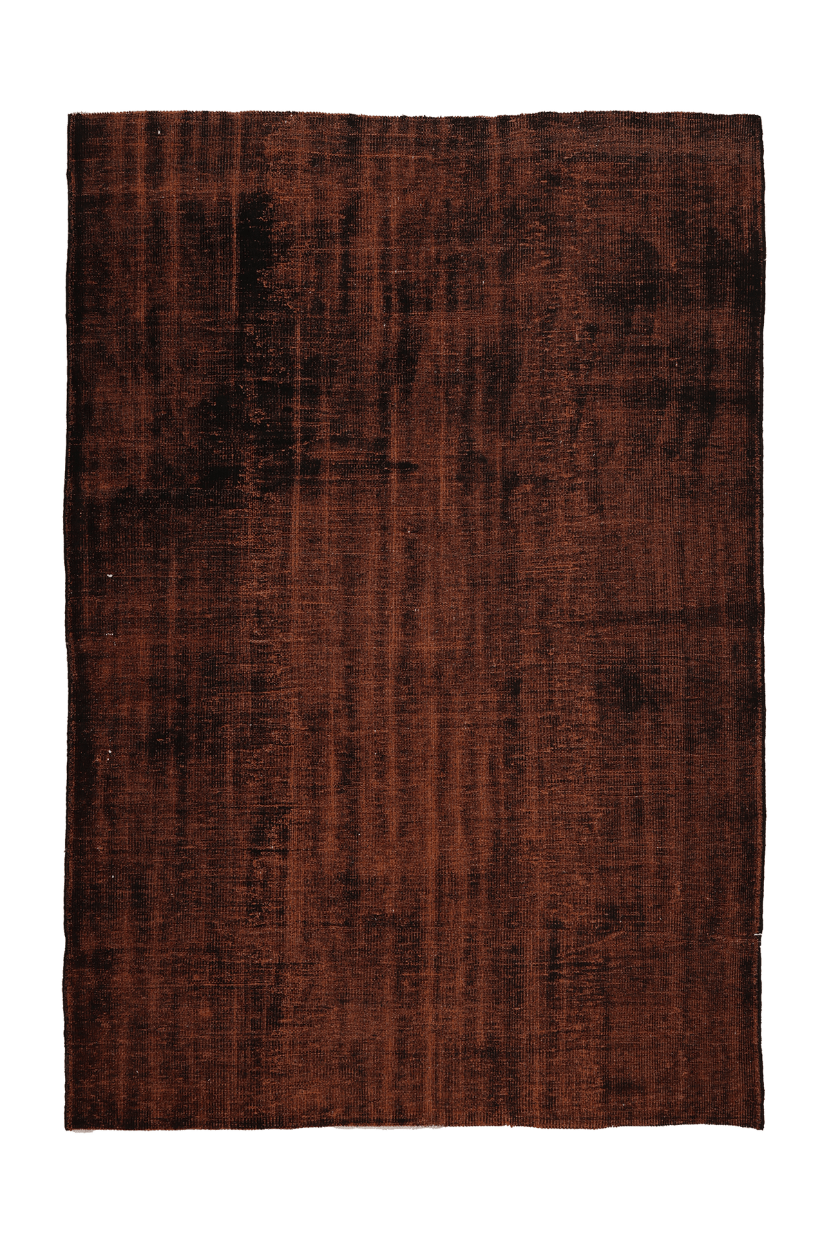 Vintage Manisa Turkish Area Rug 6x9 ft — Brown & Black Overdyed