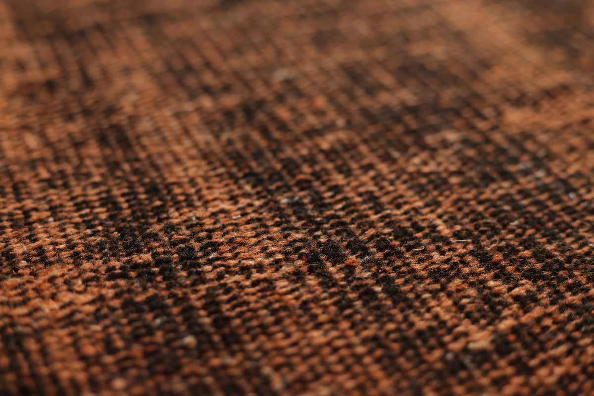 Vintage Manisa Turkish Area Rug 6x9 ft — Brown & Black Overdyed
