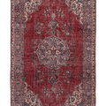Vintage Isparta Turkish Area Rug 4x8 ft — Red & Beige Floral