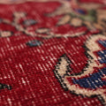Vintage Isparta Turkish Area Rug 4x8 ft — Red & Beige Floral