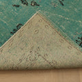 Vintage Manisa Turkish Area Rug 5x7 ft — Green & Gray Overdyed