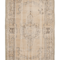 Vintage Manisa Turkish Area Rug 5x9 ft — Beige Floral