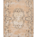 Vintage Isparta Turkish Area Rug 6x10 ft — Beige & Orange Floral (No. 40367)