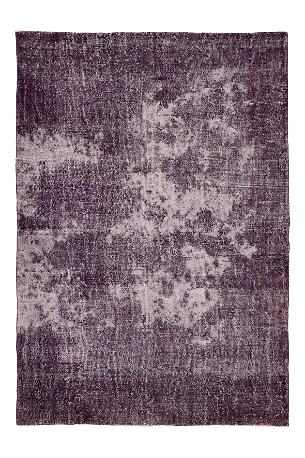 Vintage Isparta Turkish Area Rug 6x9 ft — Gray & Pink Overdyed