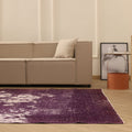 Vintage Isparta Turkish Area Rug 6x9 ft — Gray & Pink Overdyed