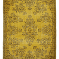 Vintage Isparta Turkish Area Rug 7x10 ft — Yellow & Brown Overdyed