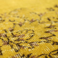 Vintage Isparta Turkish Area Rug 7x10 ft — Yellow & Brown Overdyed