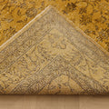 Vintage Isparta Turkish Area Rug 7x10 ft — Yellow & Brown Distressed