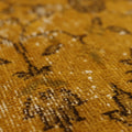 Vintage Isparta Turkish Area Rug 7x10 ft — Yellow & Brown Distressed