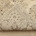 Vintage Isparta Turkish Area Rug 5x9 ft — Beige Floral (No. 40381)
