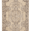 Vintage Isparta Turkish Area Rug 5x9 ft — Beige Floral (No. 40381)
