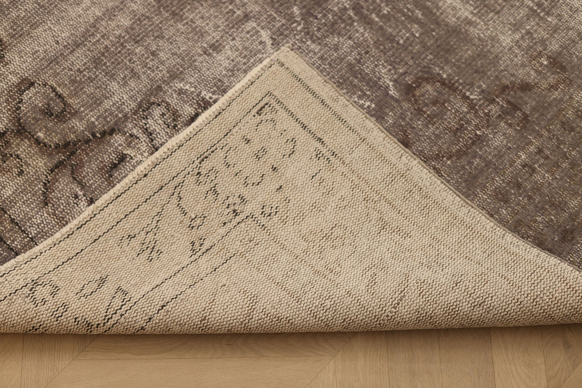 Vintage Manisa Turkish Area Rug 6x9 ft — Gray Overdyed