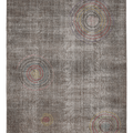 Vintage Isparta Turkish Area Rug 7x9 ft — Gray Geometric