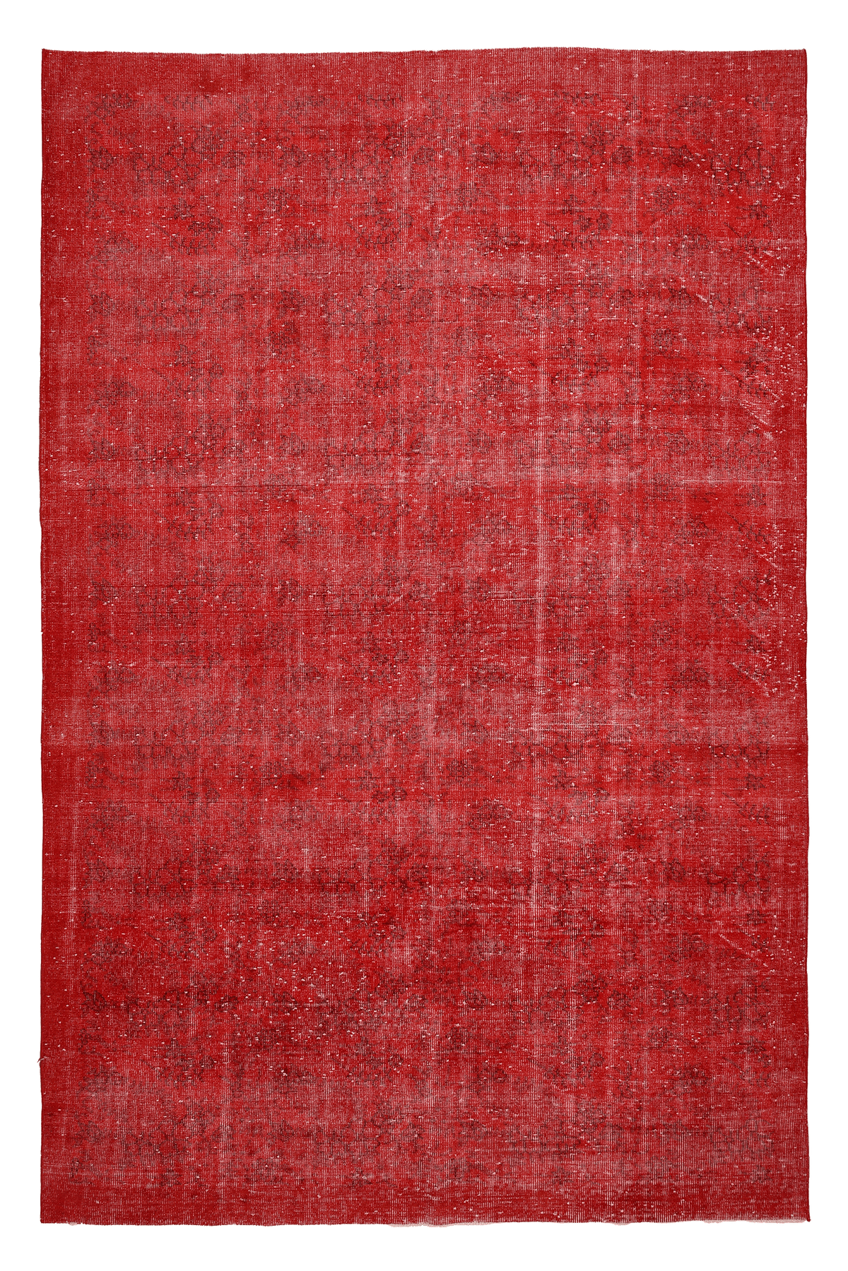 Vintage Isparta Turkish Area Rug 6x10 ft — Red Overdyed