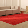 Vintage Isparta Turkish Area Rug 6x10 ft — Red Overdyed