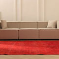 Vintage Isparta Turkish Area Rug 6x10 ft — Red Overdyed