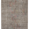 Vintage Isparta Turkish Area Rug 6x9 ft — Gray minimalist