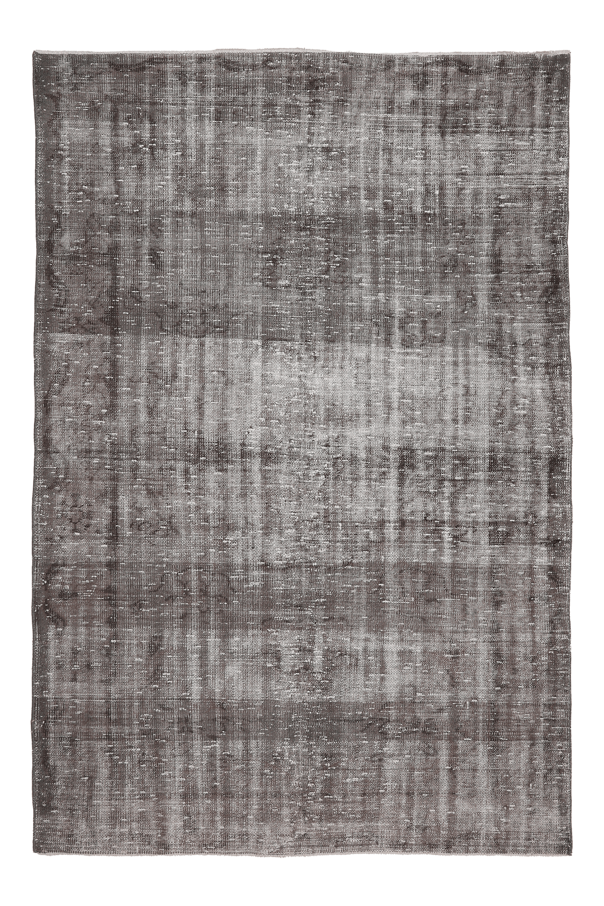 Vintage Manisa Turkish Area Rug 5x8 ft — Gray Overdyed