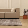 Vintage Manisa Turkish Area Rug 5x8 ft — Gray Overdyed