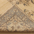 Vintage Isparta Turkish Area Rug 5x8 ft — Beige & Blue Floral (No. 40400)
