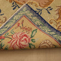 Vintage Isparta Turkish Area Rug 6x9 ft — Beige & Pink Floral (No. 40402)