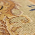 Vintage Isparta Turkish Area Rug 6x9 ft — Beige & Pink Floral (No. 40402)