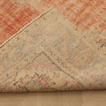 Vintage Manisa Turkish Area Rug 6x9 ft — Red & Beige Distressed (No. 40406)