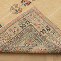 Vintage Isparta Turkish Area Rug 6x9 ft — Beige & Pink Floral (No. 40407)