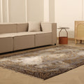 Vintage Isparta Turkish Area Rug 5x9 ft — Gray & Brown Distressed (No. 40409)