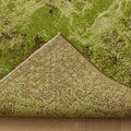 Vintage Isparta Turkish Area Rug 5x8 ft — Green & Brown Overdyed