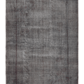 Vintage Isparta Turkish Area Rug 5x9 ft — Gray Overdyed (No. 40419)