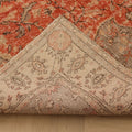 Vintage Isparta Turkish Area Rug 6x9 ft — Red & Beige Floral (No. 40428)