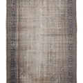 Vintage Manisa Turkish Area Rug 6x9 ft — Gray & Blue Distressed