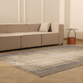 Vintage Manisa Turkish Area Rug 6x9 ft — Gray & Blue Distressed