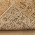 Vintage Isparta Turkish Area Rug 5x9 ft — Beige & Brown Floral (No. 40445)