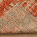 Vintage Manisa Turkish Area Rug 5x7 ft — Red & Beige Geometric