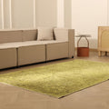 Vintage Isparta Turkish Area Rug 5x8 ft — Green & Yellow Overdyed