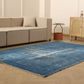 Vintage Manisa Turkish Area Rug 5x9 ft — Blue Overdyed