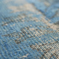 Vintage Manisa Turkish Area Rug 5x9 ft — Blue Overdyed