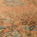 Vintage Isparta Turkish Area Rug 6x9 ft — Orange & Blue Floral