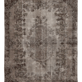 Vintage Isparta Turkish Area Rug 6x7 ft — Gray & Brown Distressed