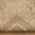 Vintage Isparta Turkish Area Rug 6x10 ft — Beige & Brown Floral (No. 40471)