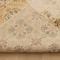Vintage Isparta Turkish Area Rug 6x9 ft — Beige & Green Floral (No. 40472)