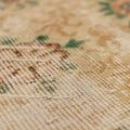 Vintage Isparta Turkish Area Rug 6x9 ft — Beige & Green Floral (No. 40472)
